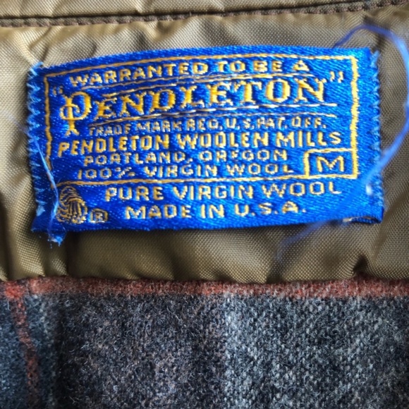 Pendleton Orange and Brown plaid button down - Picture 2 of 2